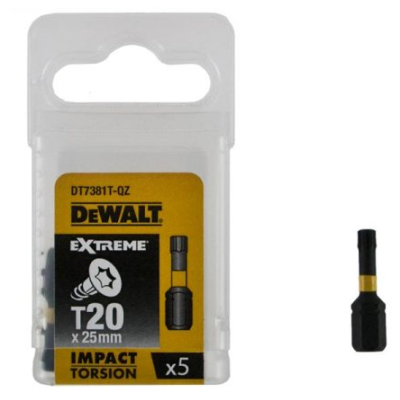 Conj. 5 Bits Torx DeWalt T20x25mm DT7381T-QZ