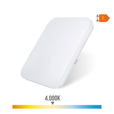 Proj. Plafon Super Plano LED 12W 4000k Luz Dia Quad.Branc. 28X28X6,3cm