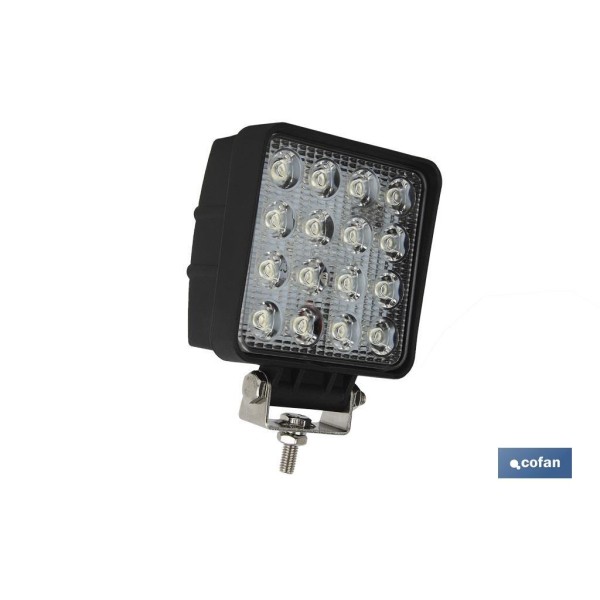 Projector Auto Farol Trabalho LED 48W 6400k Luz Fria IP67