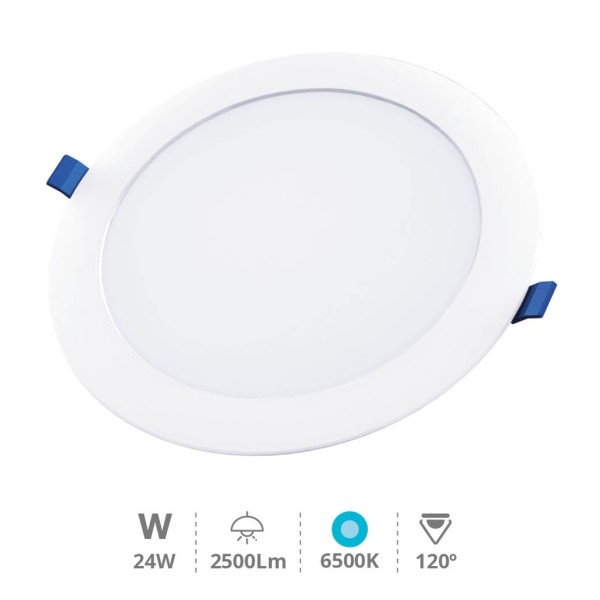 Projector LED Matel 6W Luz Fria Redondo Branc.