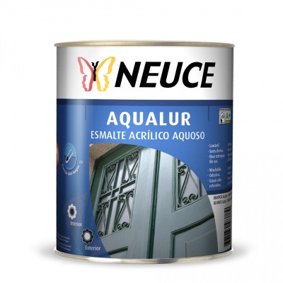 Esmalte Acril. Aquoso Aqualur Branco Brilh. 0,75Lt