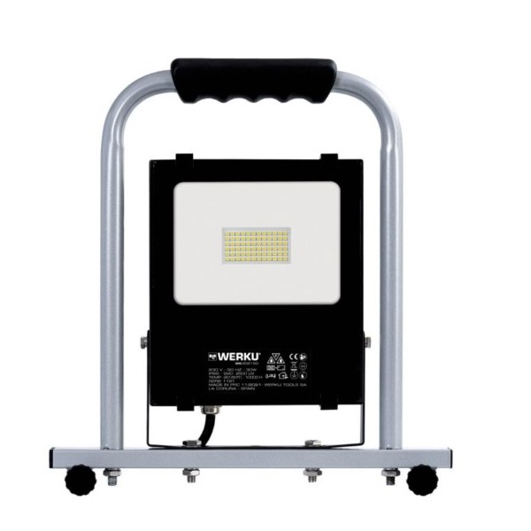 Projector Led C/Suporte 50w 6,400K Luz Fria C/Fio 5,00mt