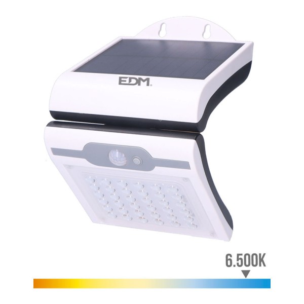 Projector Apliq Led Parede 2W Luz 6500k C/Sensor + Painel Solar