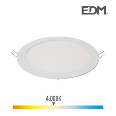 Projector LED 20W 4000k Luz Dia Redondo Branc.