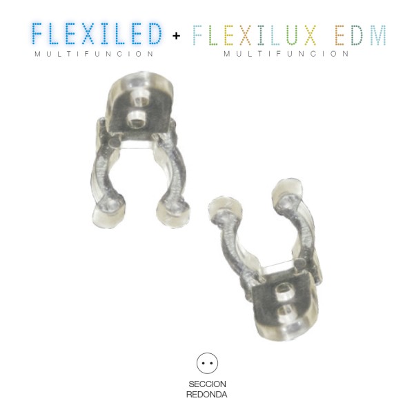 Abraçadeira Clip P/Mang. Led 2 e 3 Vias