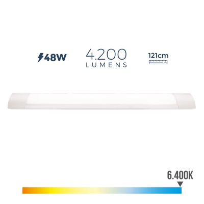 Armadura Led Electrónica 48W 6.400K L. Fria 121cm