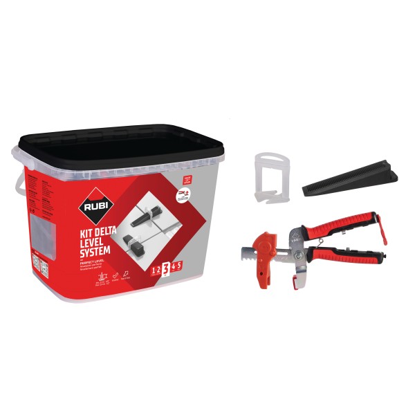 Kit Level Sistem 1mm 1 Alicate +100 Abraçadeiras + 100 Cunhas