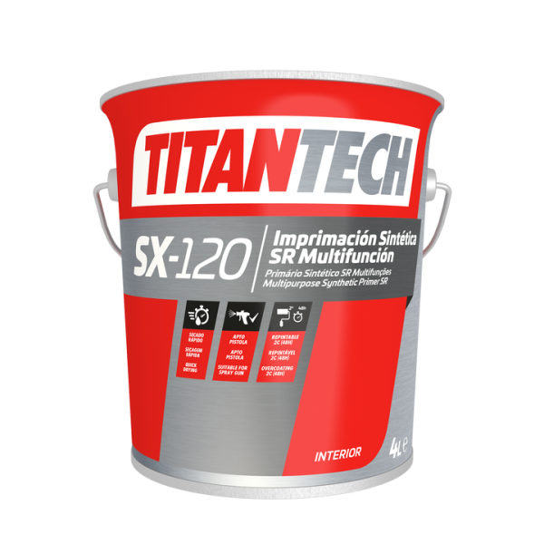 Primário P/Ferro Sec. Rápida Sintético Multif. SX120 Cinza Mate 4lt Titan