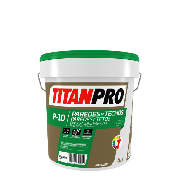 Tinta Acrilica Interior P10 Branco Mate Titan 15lt