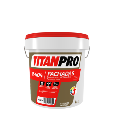 Tinta 100% Acrilico Texturada Fina R404 Exter. Branco Mate Titan 15lt