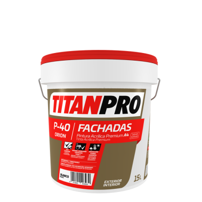 Tinta Acrilica Premium P40 Int./Exter. Neutro Mate Titan 4lt