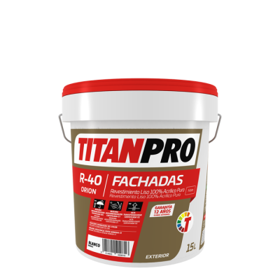 Tinta 100% Acrilica Pura Lisa R40 Exter. Neuto Mate Titan 4lt
