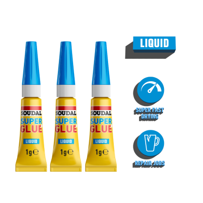 Cola Cianoacrilato Supergel Liq. 3x1gr
