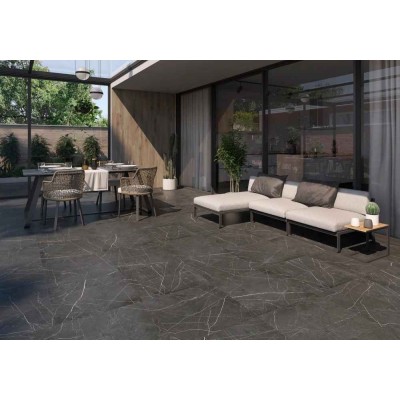 Porcel. Esmaltado Status Grafito 600x1200mm Rect. (Cx 2 Unid)