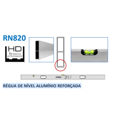 Régua Alumínio Reforçada 2,5m RN825