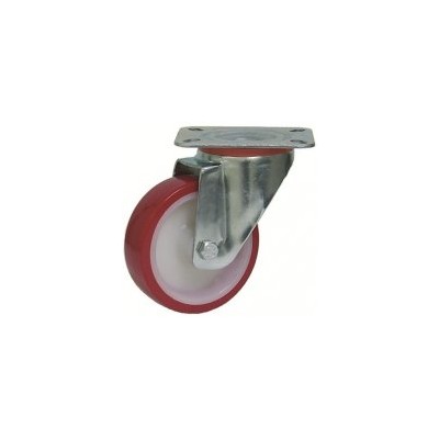 Roda C/Sup. Gir. Poliuretano 100 125kg 201/100 POL ROJO