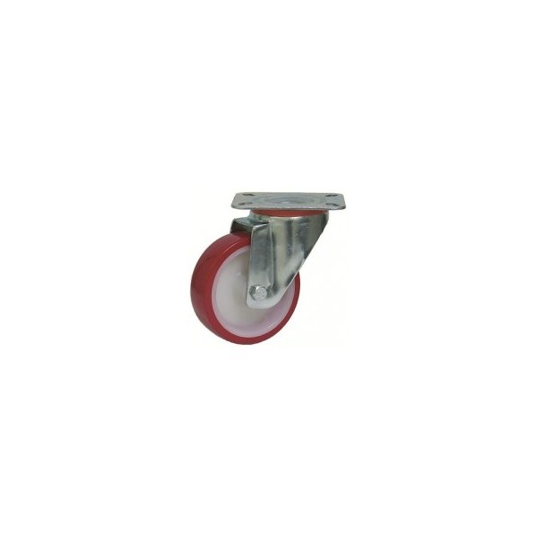 Roda C/Sup. Gir. Poliuretano 100 125kg 201/100 POL ROJO