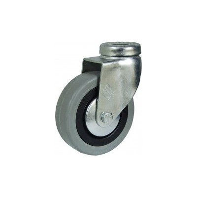 Roda C/Sup. Gir. Borracha Cinz. 60 60kg 478/60 GG