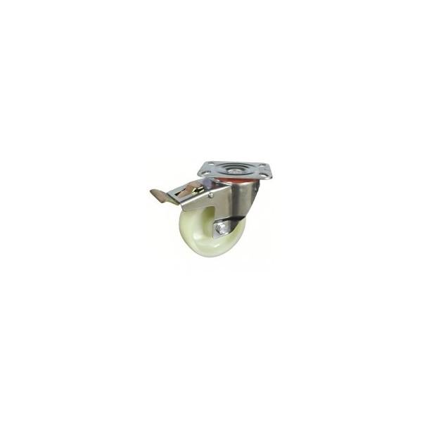 Roda C/Sup. Gir. C/Tavão Nylon 130 140kg 201/130 FDA NYL