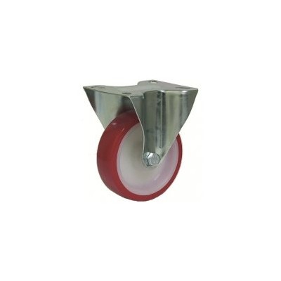 Roda C/Sup. Fixo Poliuretano 125 150kg 200/125 POL ROJO