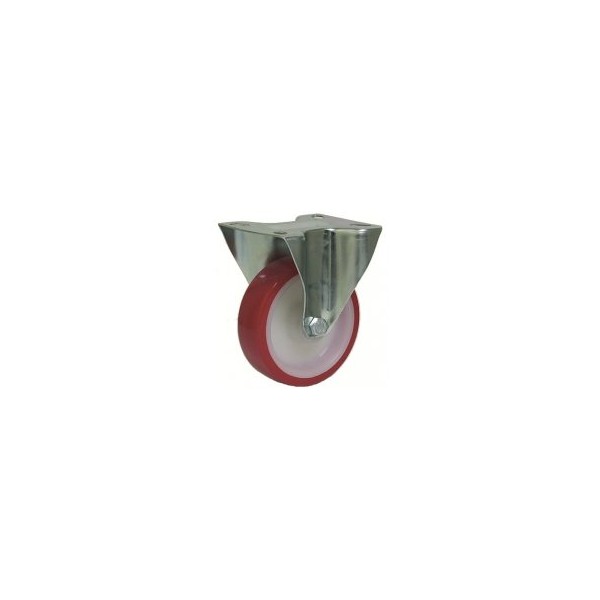 Roda C/Sup. Fixo Poliuretano 125 150kg 200/125 POL ROJO