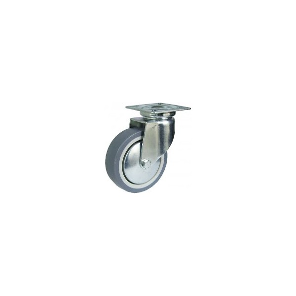 Roda C/Sup. Gir. Borracha Cinza 80 45kg 376/50 GTG