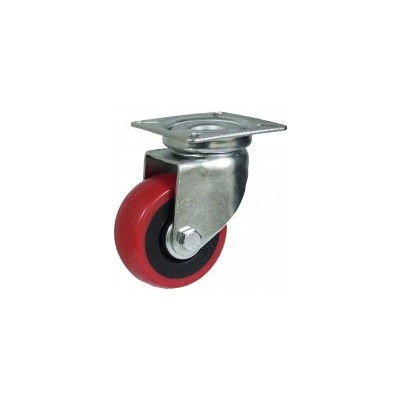 Roda C/Sup. Gir. Poliuretano 50 60kg 476/50 POL ROJO