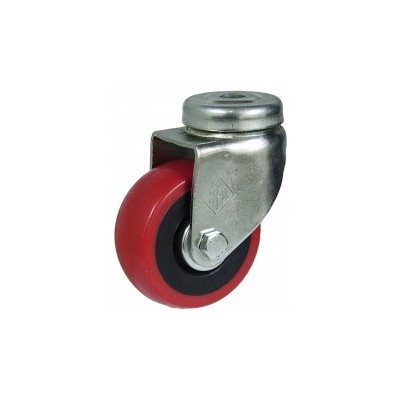 Roda C/Sup. Gir. Poliuretano 50 60kg 478/50 POL ROJO