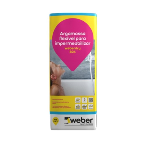 Argamassa de impermeabilização Weberdry 824 Cinza 20kg