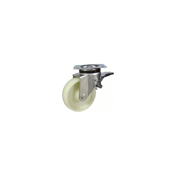 Roda C/Sup. Gir. C/Tavão Nylon 130 200kg 278/130 FDP NYL