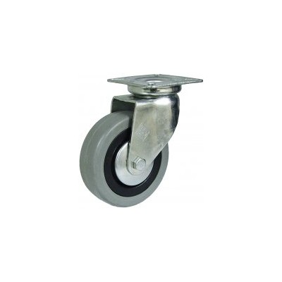 Roda C/Sup. Gir. Borracha Cinz. 60 50kg 476/60 GG