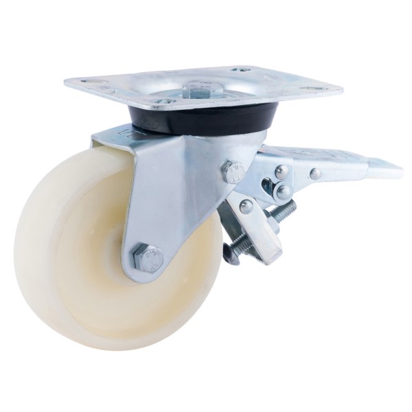 Roda C/Sup. Gir. C/Tavão a Traz Nylon 80 130kg 278/80 FA NYL