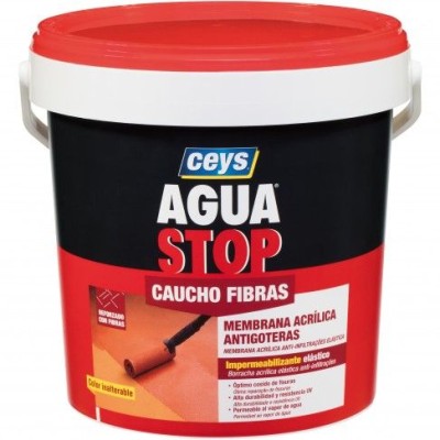 Aguastop Borracha Acrilica Fibras Cinza 20kg