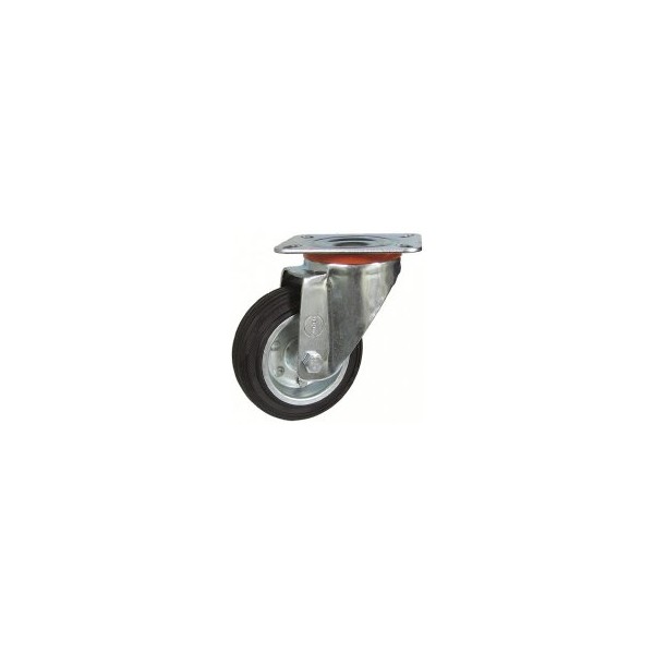Roda C/Sup. Gir. Borracha 80 100kg 201/80 GN CR (1043)