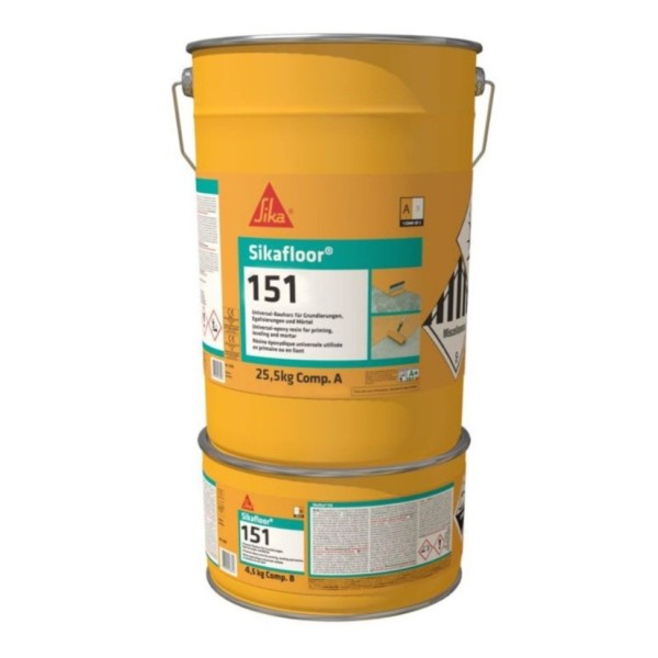 Primário Epóxi Betão Betonilhas Argamassa de Nivelamento Sikafloor 151 (A+B) 30 Kg