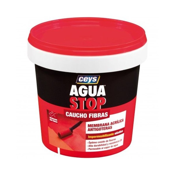 Aguastop Borracha Acrilica Fibras Branco 1kg
