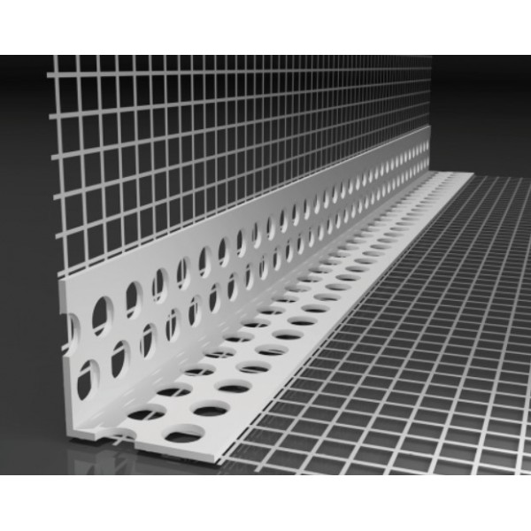 Perfil Canto PVC C/Rede 10x10cm 2,50ml