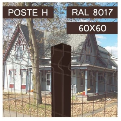 Poste Top 60x60 c/1,20 Castanho Ral 8017