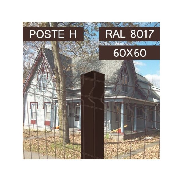 Poste Top 60x60 c/1,20 Castanho Ral 8017