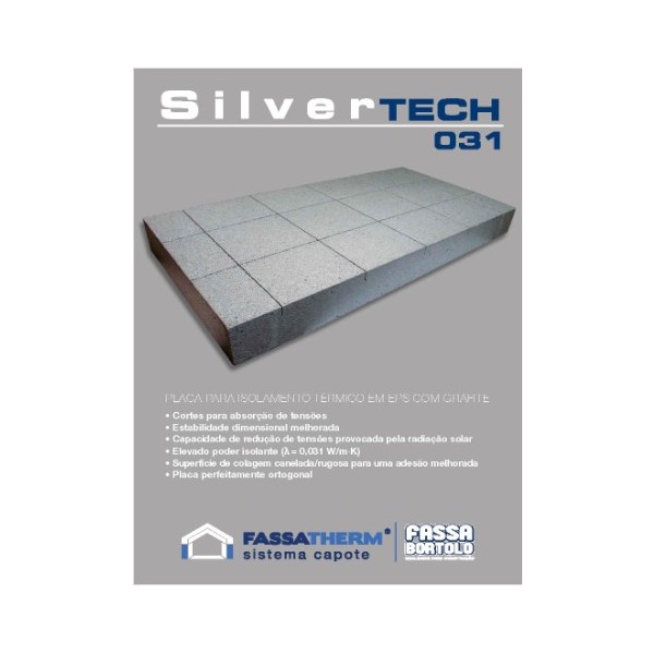 Placa Silvertech 80mm 1000mmX500mm (Atados 7m2)