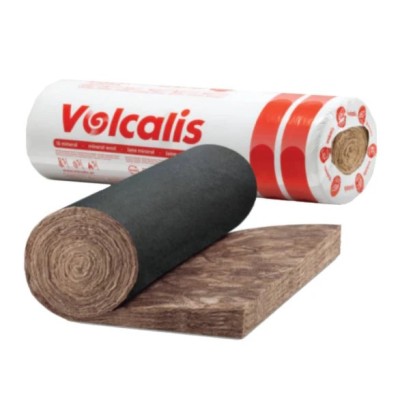 Lã Mineral Rolo Véu Negro Alpha 8000x600x60 Volcalis