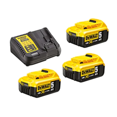 Kit 2 Baterias XR 18V 5AH + Carregador Dewalt DCB1104P2