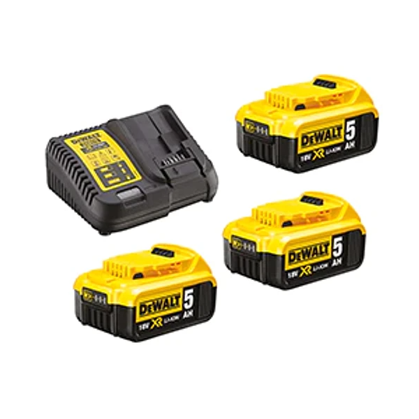 Kit 2 Baterias XR 18V 5AH + Carregador Dewalt DCB1104P2